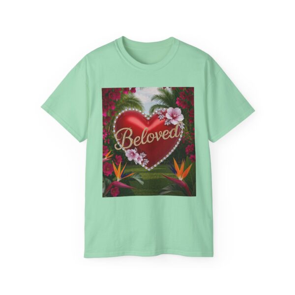 Our "Beloved" Inspirational 'Solid Red Heart' Design Vintage Christian Faith Apparel Unisex Cotton T-Shirt Thoughtful Quote, Philippians 4:8 - Image 25