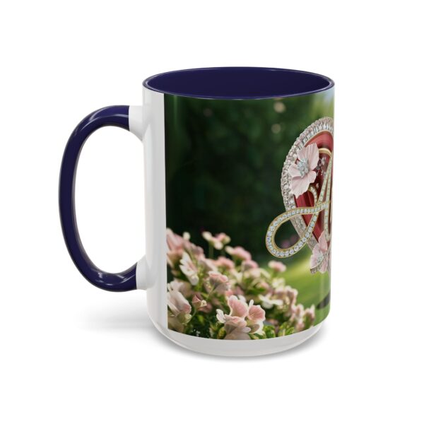 Our "Amen" Inspirational 'Elaborate Red Flowers Heart' design Accent Coffee Mug, Perfect for Wedding Gifts, Love & Faith Decor, Philippians 4:8 - Image 23