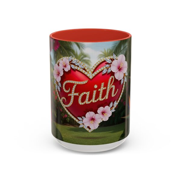 Our "Faith" 'Solid Red Heart' inspirational Design Accent Coffee Mug, Perfect for Wedding Gifts, Love & Faith Decor, Philippians 4:8 - Image 29