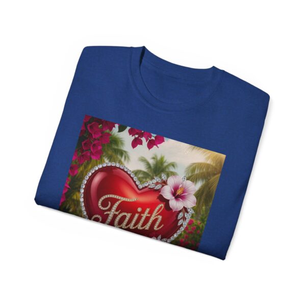 Our "Faith" Inspirational 'Solid Red Heart' Design Vintage Christian Faith Apparel Unisex Cotton T-Shirt, Thoughtful Quote, Philippians 4:8 - Image 41