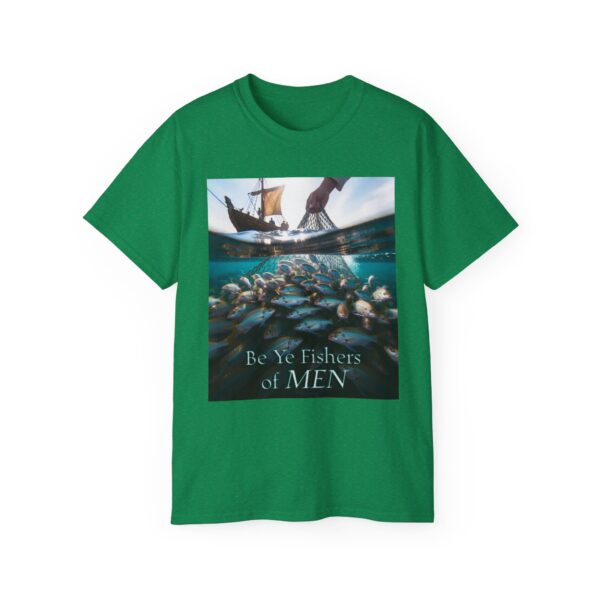 Our "Be ye fishers of MEN" Inspirational Christian Unisex Cotton T-Shirt, Faith Spiritual Apparel, Love Gift - Image 33