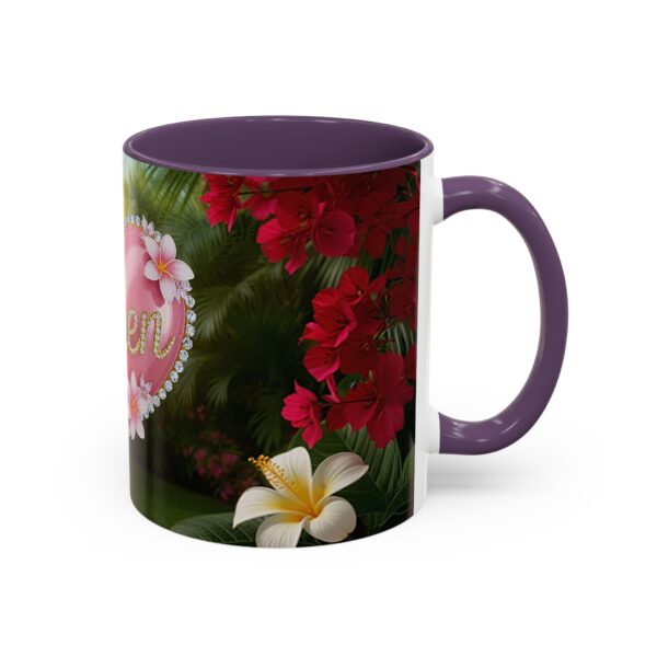 Our "Amen" Inspirational 'Solid Pink Heart' design Accent Coffee Mug, Perfect for Wedding Gifts, Love & Faith Decor, Philippians 4:8 - Image 46