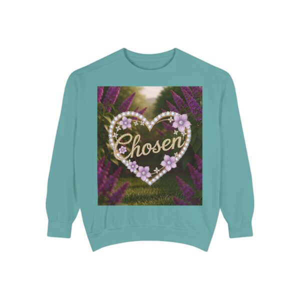 Sweatshirt Unisex Inspirational "Chosen" 'Diamond Ring Heart' Christian Apparel, Faith-Based Comfort, Jumper, Gift for Believers - Image 21