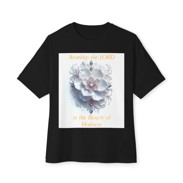 Our "Beauty of Holiness" Inspirational Christian Unisex Tee, Oversized Shirt, Boxy Top, Spiritual Tshirt, Gift for Christians - Image 9