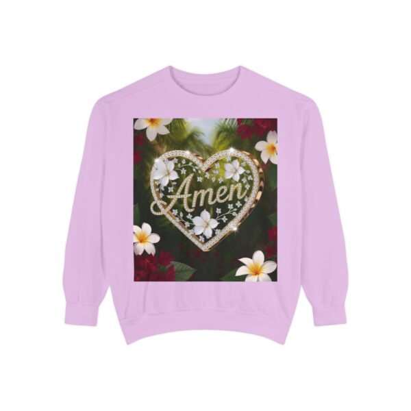 Our Unisex Inspirational Sweatshirt with our "Amen" 'Diamond Ring Heart' design! Philippians 4:8 Comfort, Jumper, Gift Faith Gospel Apparel - Image 53