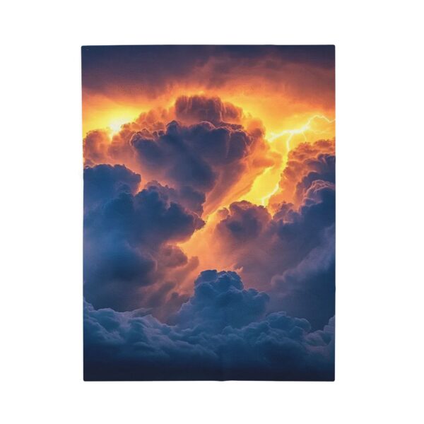 Throw Blanket with our beautiful 'Storm Light' design! Beauty of Creation Tropical Storm Velveteen Plush Blanket, Cozy Bedding - Image 5