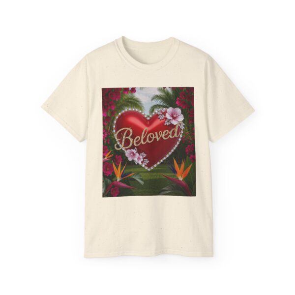Our "Beloved" Inspirational 'Solid Red Heart' Design Vintage Christian Faith Apparel Unisex Cotton T-Shirt Thoughtful Quote, Philippians 4:8 - Image 17