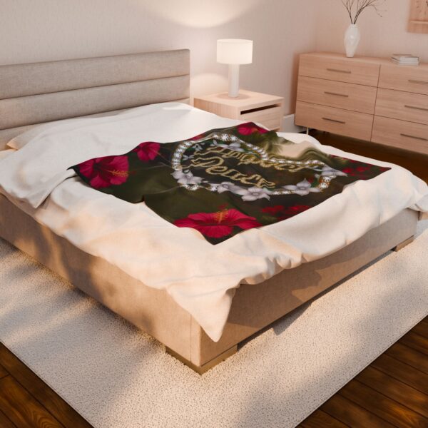 Our Beautiful "PERFECT PEACE" Inspirational 'Diamond Ring Design' Velveteen Plush Throw Blanket, A Cozy Gift for Anniversary, Home Faith Decor - Image 8