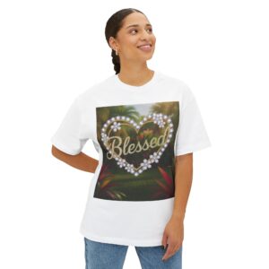 Our "Blessed" Biblical 'Garden' Unisex Tee Inspirational Christian Tshirt for Men and Women, Oversized Shirt, Boxy Top, Unisex Tee Shirt