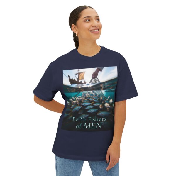Biblical Unisex Tee, "Fishers of Men" Israel, Sea of Galilee, Inspirational, Christian Tshirt, Religious Oversized Shirt, Boxy Top - Image 35