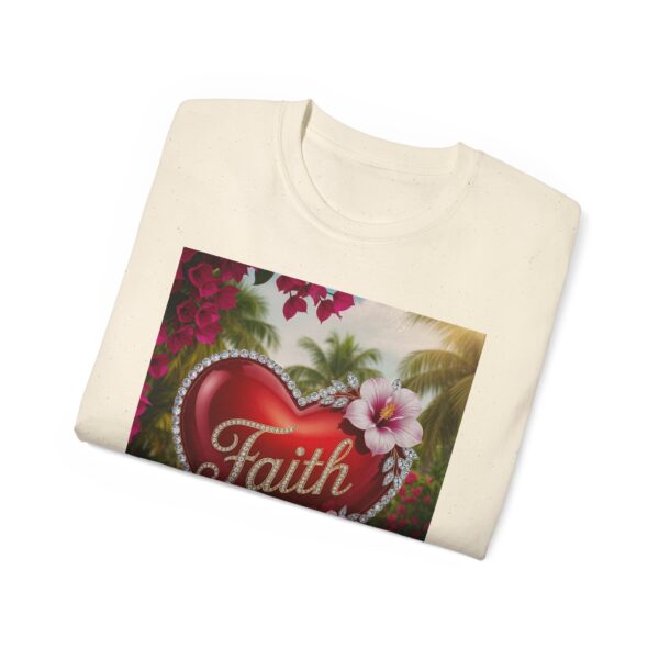Our "Faith" Inspirational 'Solid Red Heart' Design Vintage Christian Faith Apparel Unisex Cotton T-Shirt, Thoughtful Quote, Philippians 4:8 - Image 21