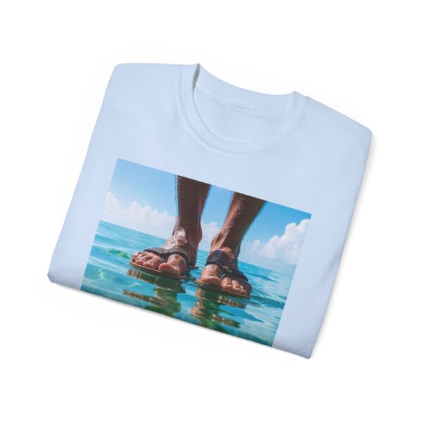 Our "TRUST" 'Walk on water' Inspirational Design Vintage Christian Faith Apparel Unisex Cotton T-Shirt Thoughtful Quote Trust in God - Image 4