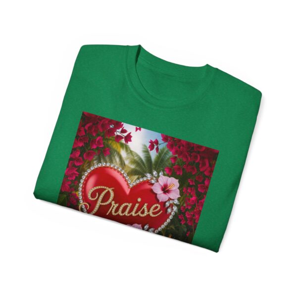 Our "Praise" Inspirational 'Solid Red Heart Design Vintage Christian Faith Apparel Unisex Cotton T-Shirt Thoughtful Quote Philippians 4:8 - Image 34