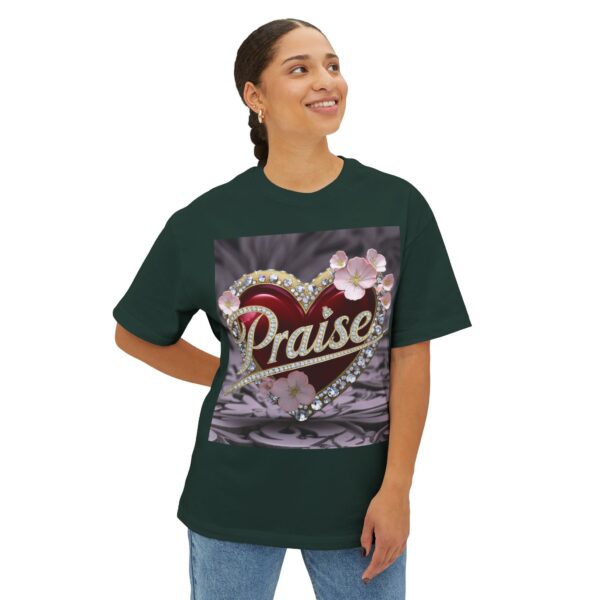 Our "PRAISE" Inspirational Bible Verse Christian Unisex Tee, Religious Oversized Shirt, Boxy Top, Spiritual Tshirt, Gift for Christians - Image 27