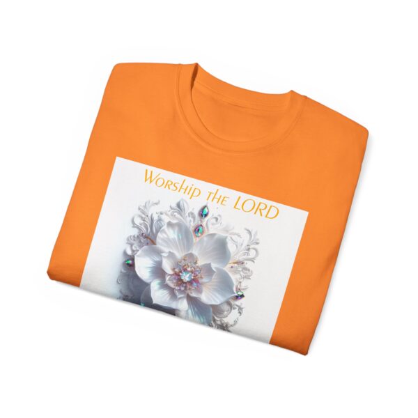 Our inspirational "Worship the Lord in the Beauty of Holiness" Christian Unisex Cotton T-Shirt, Faith Apparel, Love Gift, Gospel Fashion - Image 12