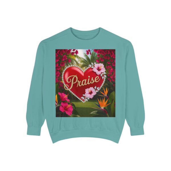 Sweatshirt Unisex Inspirational-Our "Praise" 'Solid Red Heart' design! Christian Virtues Uplifting Faith-Based Apparel Gospel Comfort - Image 21