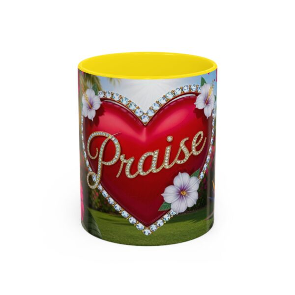 Our "Praise" 'Solid Red Heart' Inspirational Design Accent Coffee Mug, Perfect for Wedding Gifts, Love & Faith Decor, Philippians 4:8 - Image 49