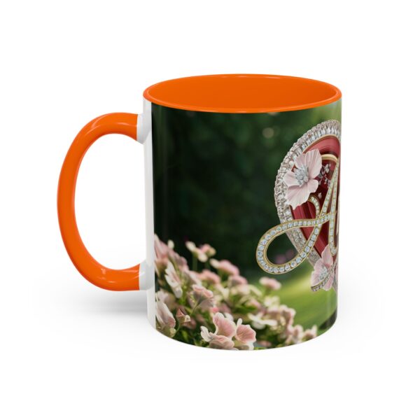 Our "Amen" Inspirational 'Elaborate Red Flowers Heart' design Accent Coffee Mug, Perfect for Wedding Gifts, Love & Faith Decor, Philippians 4:8 - Image 43