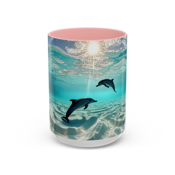 Our "Dolphins at Rest" design Accent Coffee Mug, Perfect for Wedding Gifts, Inspirational Decor, Beauty of God's Creation, Tea Cup, Ceramic - Image 25