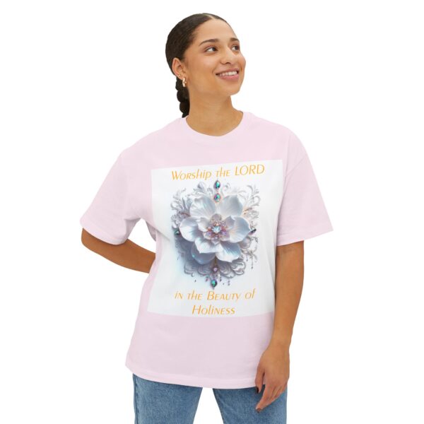 Our "Beauty of Holiness" Inspirational Christian Unisex Tee, Oversized Shirt, Boxy Top, Spiritual Tshirt, Gift for Christians - Image 7