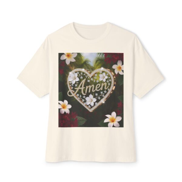 Our "AMEN" Biblical 'Diamond Ring Heart' Unisex Tee, Inspirational, Christian Tshirt, Oversized Shirt, Boxy Top! - Image 13