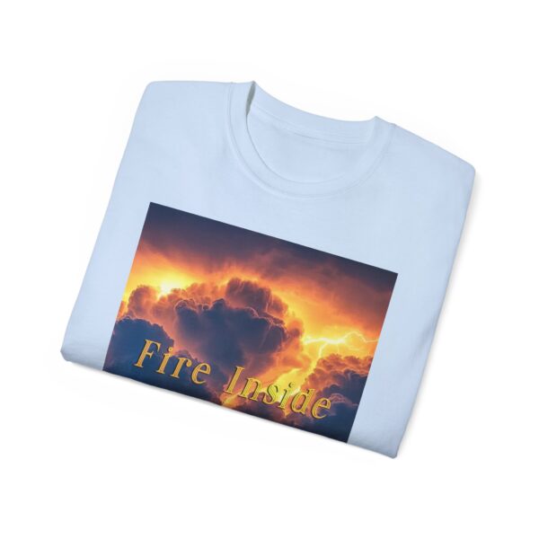 Our Inspirational "Fire Inside" tropical storm Design Vintage Christian Faith Apparel Unisex Cotton T-Shirt, God is Light, Philippians 4:8 - Image 37