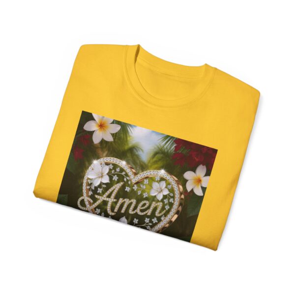 Our "Amen" Inspirational 'Diamond Ring Heart' Design Vintage Christian Faith Apparel Unisex Cotton T-Shirt Thoughtful Quote, Philippians 4:8 - Image 29