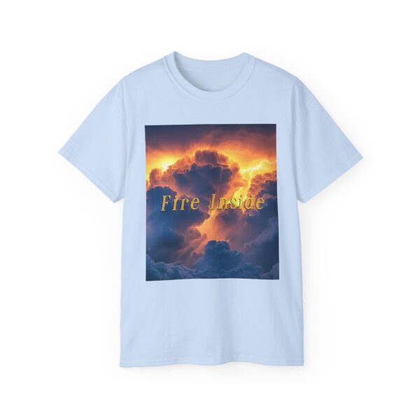 Our Inspirational "Fire Inside" tropical storm Design Vintage Christian Faith Apparel Unisex Cotton T-Shirt, God is Light, Philippians 4:8 - Image 34