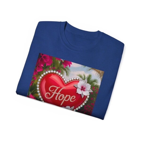 Our "HOPE" Inspirational 'Solid Red Heart' Design Vintage Christian Faith Apparel Unisex Cotton T-Shirt Thoughtful Quote, Philippians 4:8 - Image 41