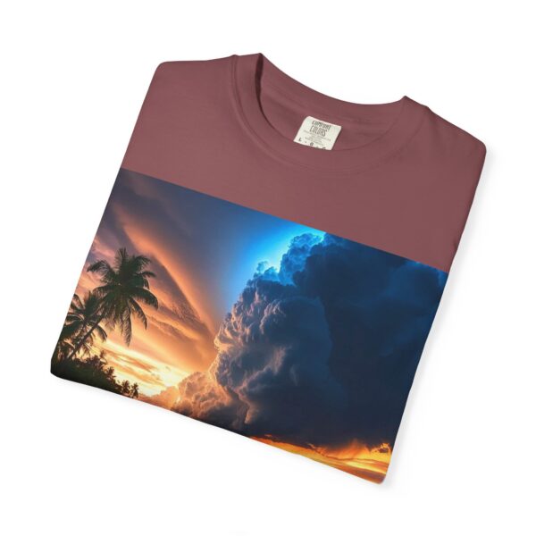 Garment-Dyed Unisex T-Shirt, with our "Night Lights - Philippines" design! Summer Casual Wear, Relaxed Style Inspirational Tropical Beach - Image 13