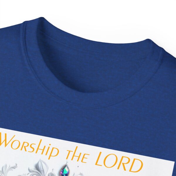 Our inspirational "Worship the Lord in the Beauty of Holiness" Christian Unisex Cotton T-Shirt, Faith Apparel, Love Gift, Gospel Fashion - Image 39
