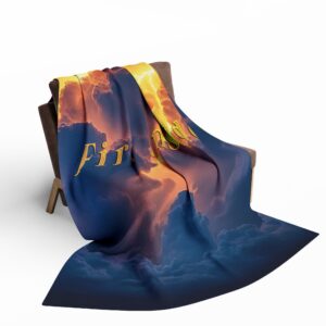 Our "Fire Inside" 'storm lights' Arctic Fleece Blanket, Cozy Throw for Warmth, Home Decor, Gift for Her, Unique Cozy Gift, Inspirational Blanket