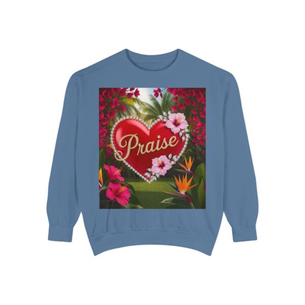 Sweatshirt Unisex Inspirational-Our "Praise" 'Solid Red Heart' design! Christian Virtues Uplifting Faith-Based Apparel Gospel Comfort - Image 41