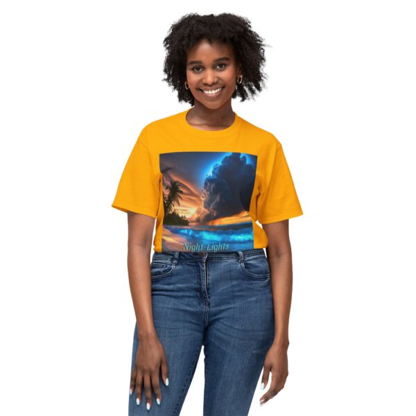 T-Shirt with Tropical Beach Design - Night Lights Philippines, Summer Vibe, Beach House Decor, Travel Gift, Relaxed Fit Tee - Image 15