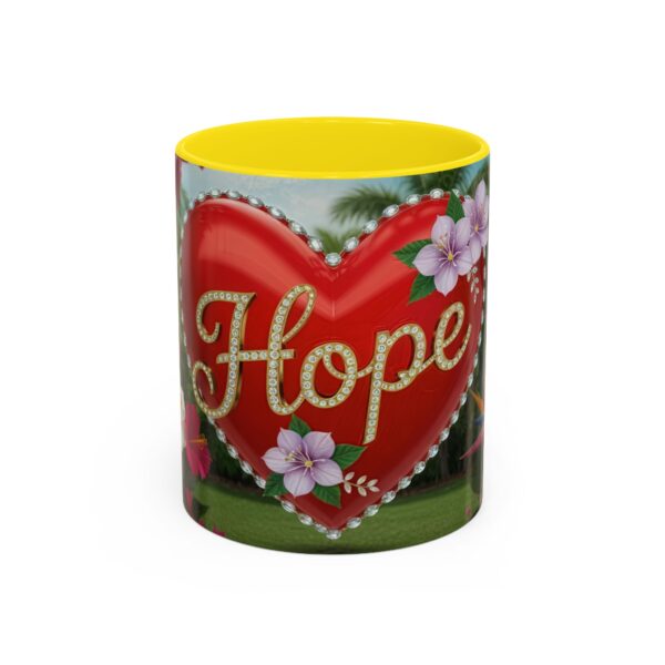 Our "Hope" 'Solid Red Heart' Inspirational design! Accent Coffee Mug, Perfect for Wedding Gifts, Love Confessions, Inspirational Floral Decor Philippians 4:8 - Image 49