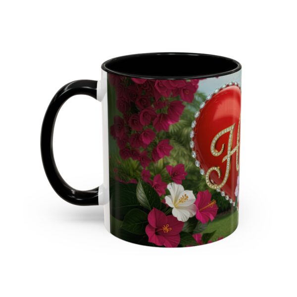 Our "Hope" 'Solid Red Heart' Inspirational design! Accent Coffee Mug, Perfect for Wedding Gifts, Love Confessions, Inspirational Floral Decor Philippians 4:8 - Image 3
