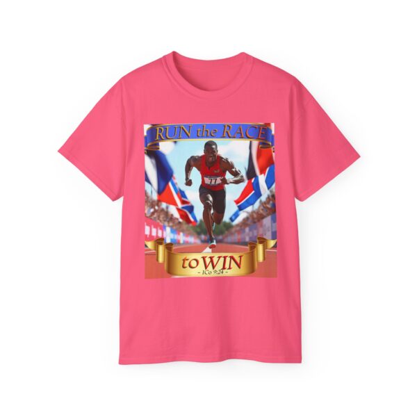 Our "RUN the RACE to WIN" Biblical, Inspirational Christian Unisex Cotton T-Shirt, Faith Spiritual Apparel, Love Gift - Image 53