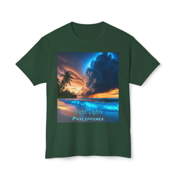 T-Shirt with Tropical Beach Design - Night Lights Philippines, Summer Vibe, Beach House Decor, Travel Gift, Relaxed Fit Tee - Image 29