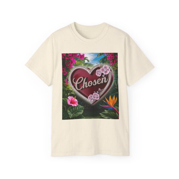 Our "Chosen" Inspirational 'Solid Red Heart' Design Vintage Christian Faith Apparel Unisex Cotton T-Shirt, Thoughtful Quote, Philippians 4:8 - Image 22