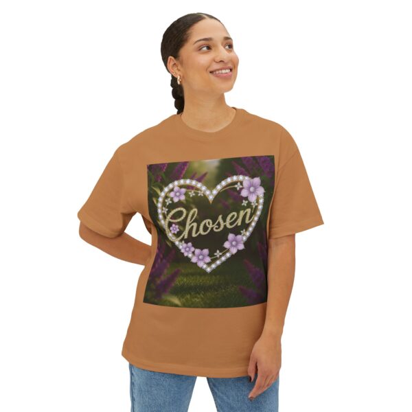 Our "CHOSEN" Inspirational Bible 'Garden Design' Christian Unisex Tee, Oversized Shirt, Boxy Top, Spiritual Tshirt, Gift for Christians - Image 19
