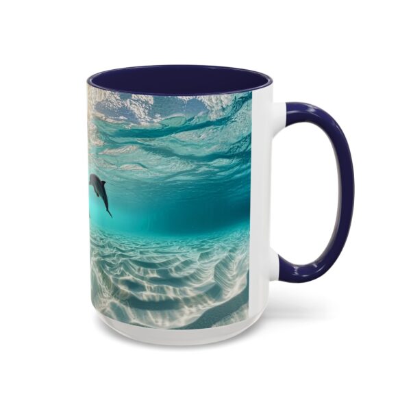 Our "Dolphins at Rest" design Accent Coffee Mug, Perfect for Wedding Gifts, Inspirational Decor, Beauty of God's Creation, Tea Cup, Ceramic - Image 22