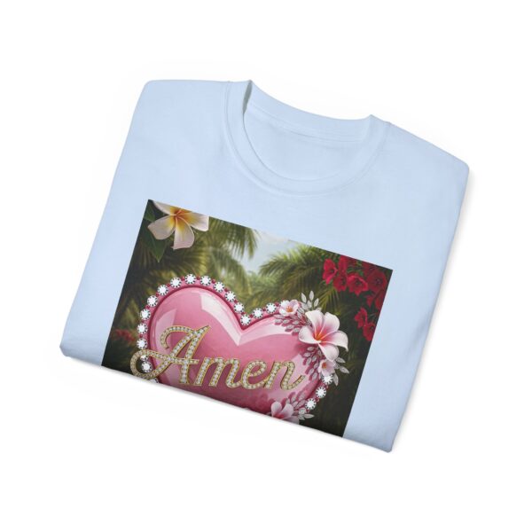 Our "Amen" Inspirational 'Solid Pink Heart' Design Vintage Christian Faith Apparel Unisex Cotton T-Shirt, Thoughtful Quote, Philippians 4:8 - Image 41