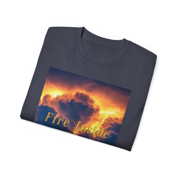 Our Inspirational "Fire Inside" tropical storm Design Vintage Christian Faith Apparel Unisex Cotton T-Shirt, God is Light, Philippians 4:8 - Image 46
