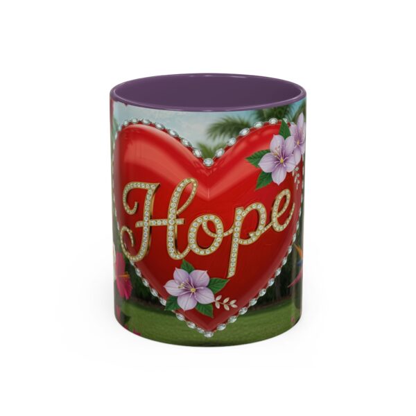 Our "Hope" 'Solid Red Heart' Inspirational design! Accent Coffee Mug, Perfect for Wedding Gifts, Love Confessions, Inspirational Floral Decor Philippians 4:8 - Image 45