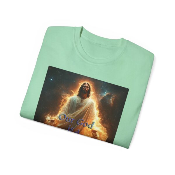 Our majestic "Our God is a Consuming Fire" Inspirational Christian Unisex Cotton T-Shirt, Faith Spiritual Apparel, Gift for Christians - Image 28