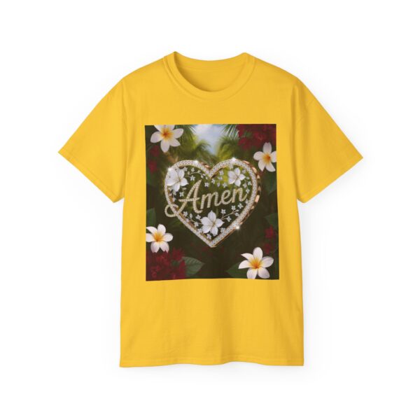 Our "Amen" Inspirational 'Diamond Ring Heart' Design Vintage Christian Faith Apparel Unisex Cotton T-Shirt Thoughtful Quote, Philippians 4:8 - Image 26