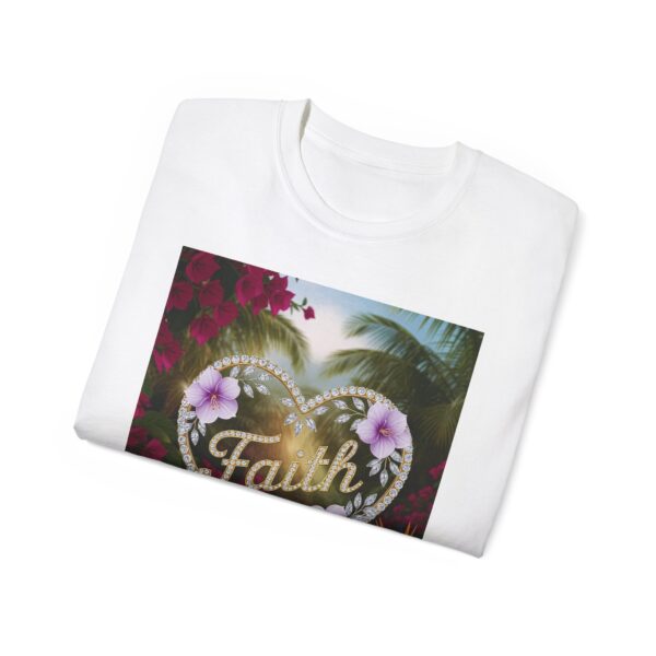 Our "Faith" Inspirational 'Diamond Ring Heart' Design Vintage Christian Faith Apparel Unisex Cotton T-Shirt Thoughtful Quote, Philippians 4:8 - Image 10