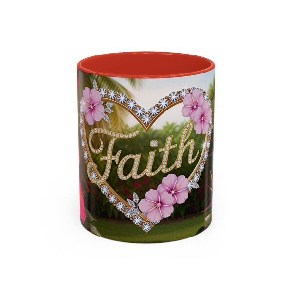 Our "Faith" 'Diamond Ring Heart' Inspirational design Accent Coffee Mug, Perfect for Wedding Gifts, Love & Faith Decor, Philippians 4:8 - Image 13