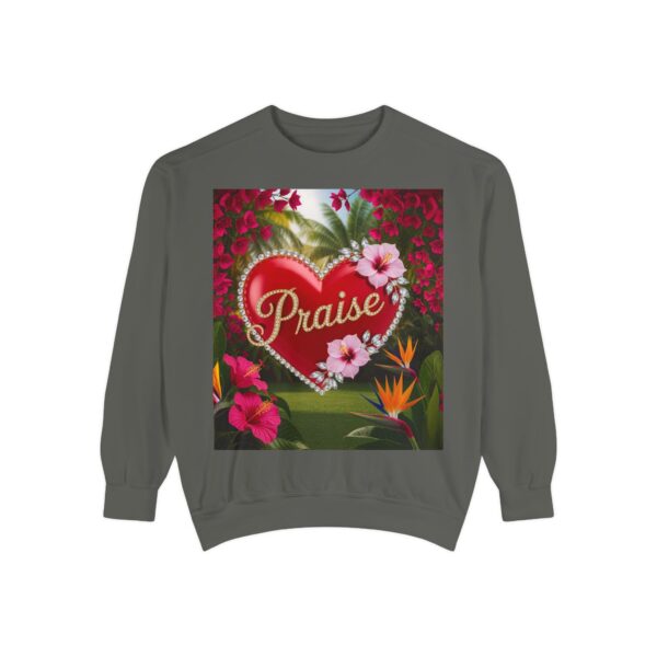 Sweatshirt Unisex Inspirational-Our "Praise" 'Solid Red Heart' design! Christian Virtues Uplifting Faith-Based Apparel Gospel Comfort - Image 13