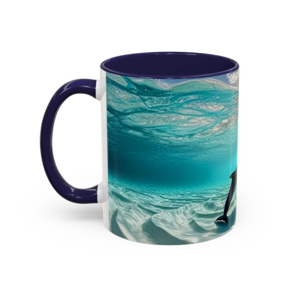 Our "Dolphins at Rest" design Accent Coffee Mug, Perfect for Wedding Gifts, Inspirational Decor, Beauty of God's Creation, Tea Cup, Ceramic - Image 7
